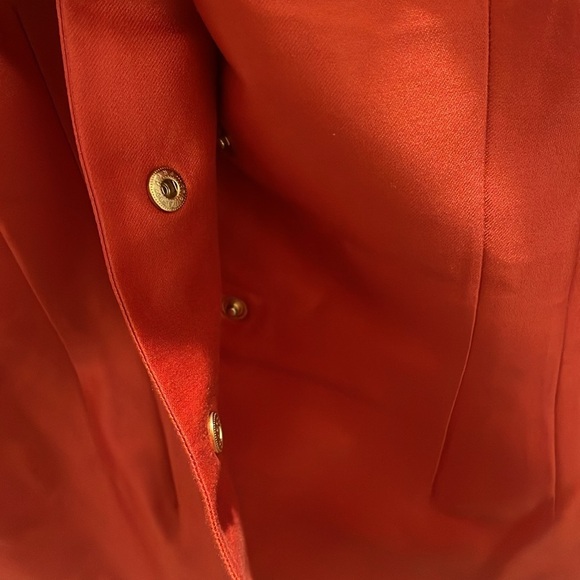 Escada Vintage Silk Blend Skirt Set In Orange - Picture 8 of 14